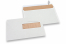 Enveloppes blanc cassé à fenêtre, 156 x 220 mm (EA5), fenêtre à droite 40 x 110 mm, position de la fenêtre à 15 mm du droit et à 66 mm du bas, 90 gr. | Paysdesenveloppes.fr