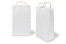 Sacs papier kraft avec anses plates - blanc, 220 x 105 x 360 mm | Paysdesenveloppes.fr