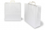 Sacs papier kraft avec anses plates - blanc, 450 x 170 x 420 mm | Paysdesenveloppes.fr