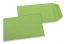 Pochettes en papier kraft couleur - Vert pomme, 85 x 125 mm | Paysdesenveloppes.fr