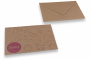 Enveloppes pour faire-part de naissance - Marron + baby rose