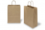 Sacs papier kraft avec anses rondes - brun rayé, 260 x 120 x 350 mm, 90 gr | Paysdesenveloppes.fr