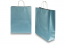 Sacs papier kraft avec anses rondes - bleu métallisé, 320 x 120 x 410 mm, 100 gr | Paysdesenveloppes.fr