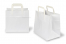 Sacs papier kraft avec anses plates - blanc, 260 x 175 x 245 mm | Paysdesenveloppes.fr