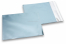 Enveloppes aluminium métallisées mat - bleu glacial 165 x 165 mm | Paysdesenveloppes.fr