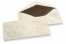 Enveloppes Marbre - 96 x 181 mm, marbré beige, doublure intérieure beige | Paysdesenveloppes.fr