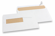 Enveloppes blanc cassé à fenêtre, 156 x 220 mm (EA5), fenêtre à gauche 40 x 110 mm, position de la fenêtre à 20 mm du gauche et à 66 mm du bas, 90 gr. | Paysdesenveloppes.fr