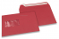 Enveloppes à fenêtre colorées - Rouge, 162 x 229 mm (A5), fenêtre à gauche, format de la fenêtre 45 x 90 mm, position de la fenêtre 20 mm à partir de la gauche / 60 mm bord en bas, fermeture par bande adhésive, papier de 120 grammes | Paysdesenveloppes.fr