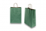 Sacs papier kraft avec anses rondes - vert foncé métallisé, 260 x 120 x 350 mm, 90 gr | Paysdesenveloppes.fr