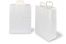 Sacs papier kraft avec anses plates - blanc, 320 x 140 x 420 mm | Paysdesenveloppes.fr