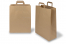 Sacs papier kraft avec anses plates - marron, 320 x 140 x 420 mm | Paysdesenveloppes.fr