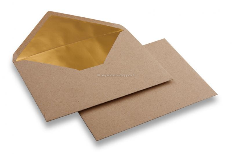 Commander enveloppes porte-documents en papier kraft avec fermeture à rabat