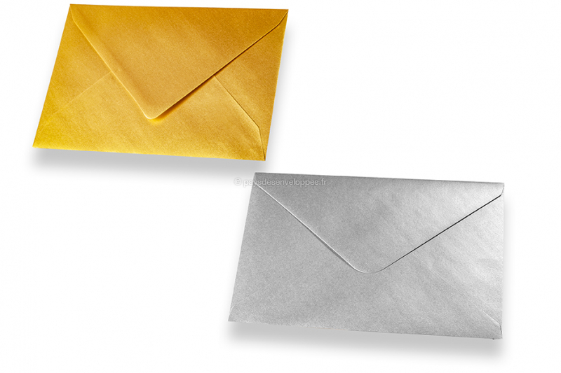 Enveloppes de Luxe 12x18 or métallique (50 pièces)