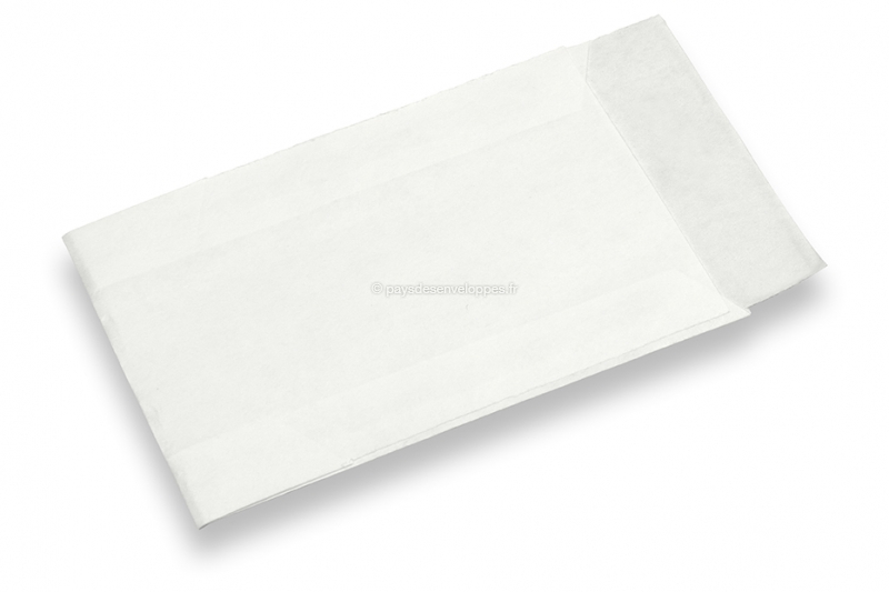 Pochette en papier kraft blanc ( 7.5 x 13 cm )
