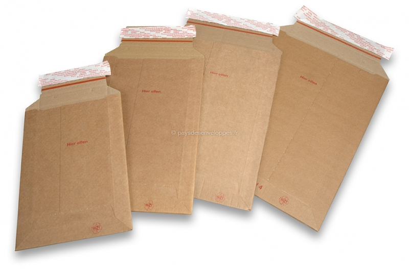 Lot de 100 enveloppes d'expédition en carton ondulé 33 x 49 cm