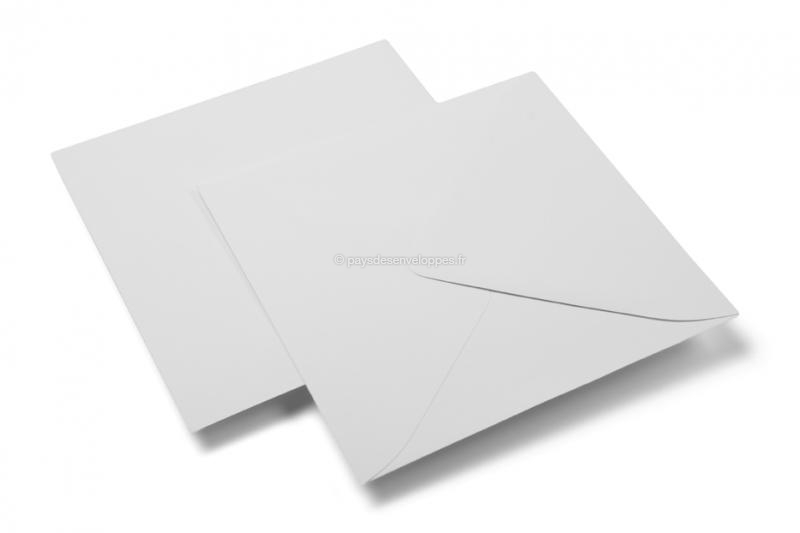 50x enveloppes pour cartes de voeux de luxe carrées 160x160 mm - 0 cm - 105  gr/ m2 bleu
