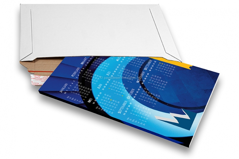 Enveloppes pochette blanche en cartons ondulé 23,5 x 34 cm CP 010.54