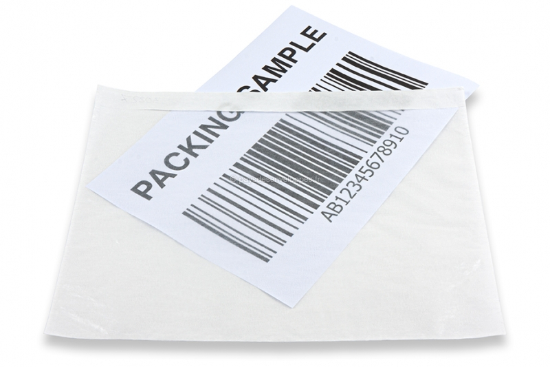 Pochette porte documents adhésive transparente - A6 - 165x120 mm