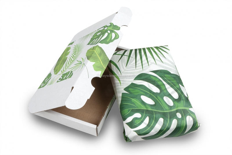 Papier d'emballage design, papier de soie d'emballage et autocollants