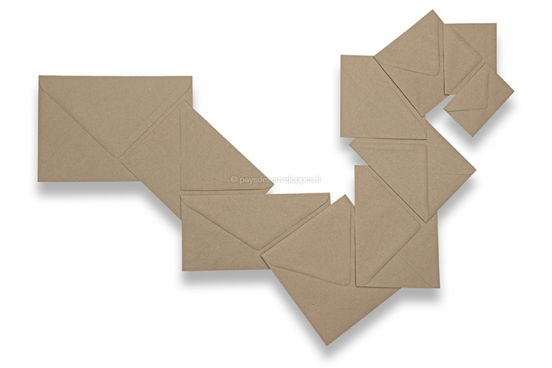 Enveloppe carrée recyclée 15x15cm maki nature papier recyclé